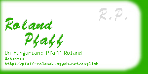 roland pfaff business card